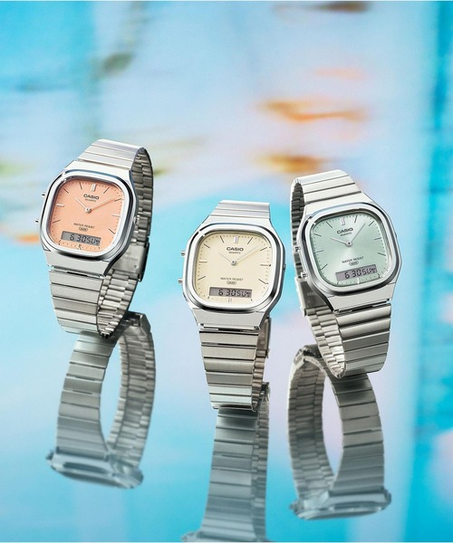 CASIO（カシオ）の「CASIO CLASSIC / AQ-240E-2AJF（アナログ腕時計・メンズ・シルバー×ブルー・FREE）」の5枚目の写真