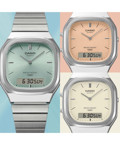 CASIO（カシオ）の「CASIO CLASSIC / AQ-240E-2AJF（アナログ腕時計・メンズ・シルバー×ブルー・FREE）」の4枚目の写真
