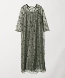 セール】＜kaene＞フロッキーサテン 2WAY ワンピース ネイビー