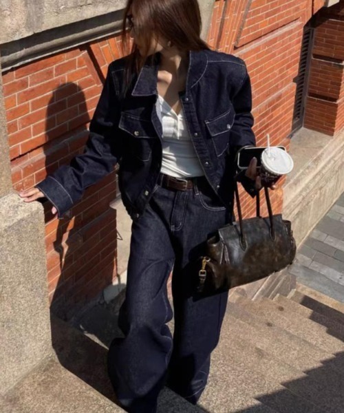 semplice(センプリチェ)の「セットアップ【韓国ファッション】(セットアップ・レディース・ブルー・XL/L/M/S)」の5枚目の写真