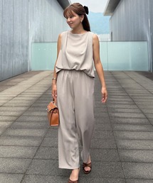 ドレープネックオールインワン【低身長・小柄女性向け】