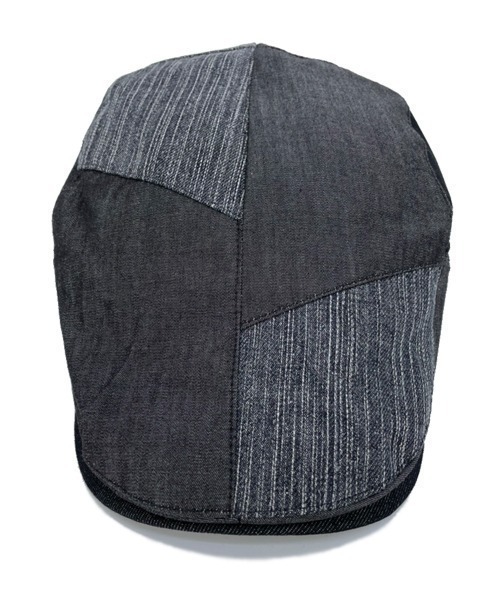 polcadot(ポルカドット)の「DENIM PATCH HUNTING/デニム パッチワーク ハンチング(ハンチング/ベレー帽・メンズ・ブラック/ネイビー・XL)」の10枚目の写真