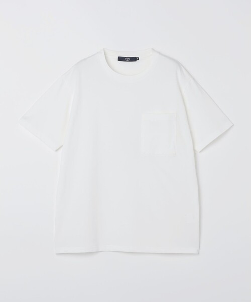SHIPS Colors(シップス カラーズ)の「SHIPS Colors:〈吸水速乾・接触冷感・遮熱〉マルチファンクション ポケット Tシャツ◆(Tシャツ/カットソー・メンズ・ブラック/ネイビー/ライトホワイト/キャメル・MEDIUM/LARGE/X-LARGE)」の5枚目の写真
