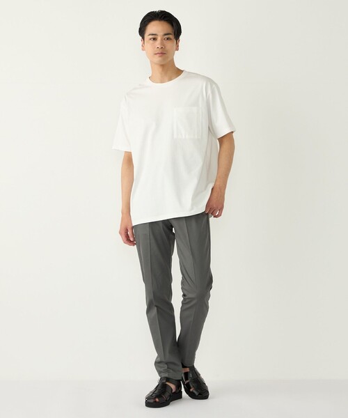 SHIPS Colors(シップス カラーズ)の「SHIPS Colors:〈吸水速乾・接触冷感・遮熱〉マルチファンクション ポケット Tシャツ◆(Tシャツ/カットソー・メンズ・ブラック/ネイビー/ライトホワイト/キャメル・MEDIUM/LARGE/X-LARGE)」の22枚目の写真