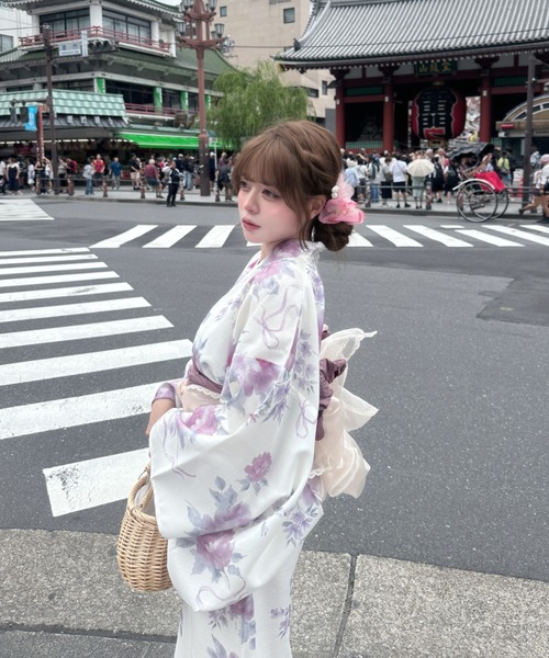 OLIVE des OLIVE（オリーブデオリーブ）の「【1人で簡単に着られる♪】OLIVE浴衣（浴衣・レディース・ネイビー/アイボリー/オフホワイト・FREE）」の21枚目の写真