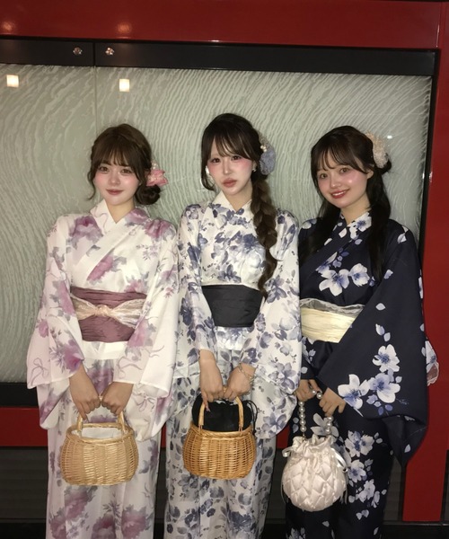 OLIVE des OLIVE（オリーブデオリーブ）の「【1人で簡単に着られる♪】OLIVE浴衣（浴衣・レディース・ネイビー/アイボリー/オフホワイト・FREE）」の10枚目の写真