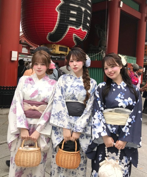 OLIVE des OLIVE（オリーブデオリーブ）の「【1人で簡単に着られる♪】OLIVE浴衣（浴衣・レディース・ネイビー/アイボリー/オフホワイト・FREE）」の11枚目の写真