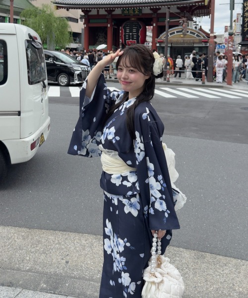 OLIVE des OLIVE（オリーブデオリーブ）の「【1人で簡単に着られる♪】OLIVE浴衣（浴衣・レディース・ネイビー/アイボリー/オフホワイト・FREE）」の6枚目の写真