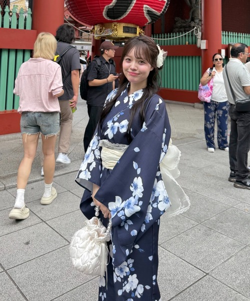 OLIVE des OLIVE（オリーブデオリーブ）の「【1人で簡単に着られる♪】OLIVE浴衣（浴衣・レディース・ネイビー/アイボリー/オフホワイト・FREE）」の8枚目の写真