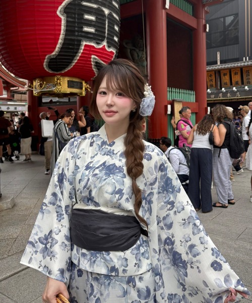 OLIVE des OLIVE（オリーブデオリーブ）の「【1人で簡単に着られる♪】OLIVE浴衣（浴衣・レディース・ネイビー/アイボリー/オフホワイト・FREE）」の14枚目の写真