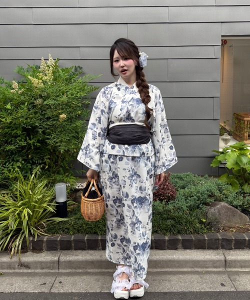 OLIVE des OLIVE（オリーブデオリーブ）の「【1人で簡単に着られる♪】OLIVE浴衣（浴衣・レディース・ネイビー/アイボリー/オフホワイト・FREE）」の17枚目の写真