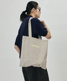 Firsthand（ファーストハンド）の「Firsthand/ファーストハンド ストライプ プリント キャンバス トートバッグ（トートバッグ）」