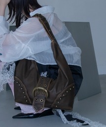 VACANCY（ヴァカンシー）の「ヴィンテージウォッシュ加工スタッズベルトバッグ（ハンドバッグ）」