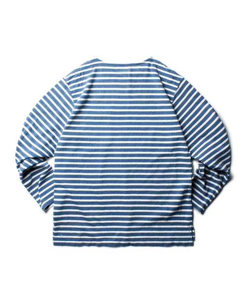 THE RESQ（ザーレスキュー）の「CLASSIC STRIPED L/S TEE [MARINE BLUE]（Tシャツ/カットソー・メンズ・その他・X-LARGE/LARGE/MEDIUM）」の2枚目の写真