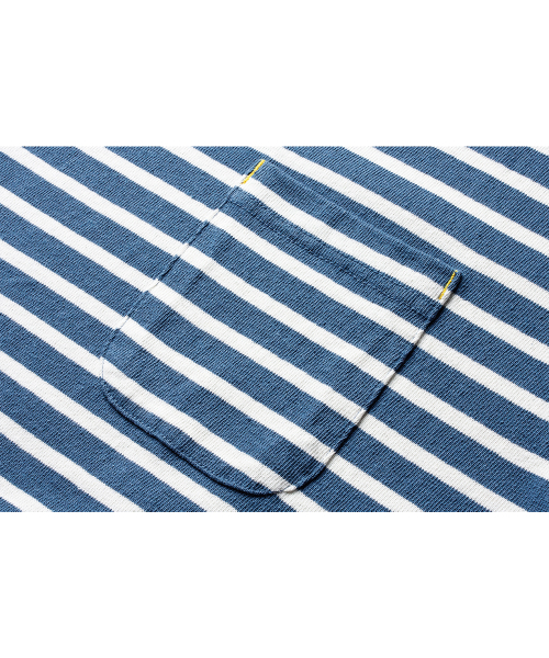 THE RESQ（ザーレスキュー）の「CLASSIC STRIPED L/S TEE [MARINE BLUE]（Tシャツ/カットソー・メンズ・その他・X-LARGE/LARGE/MEDIUM）」の4枚目の写真