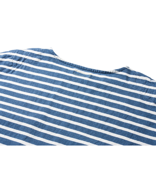 THE RESQ（ザーレスキュー）の「CLASSIC STRIPED L/S TEE [MARINE BLUE]（Tシャツ/カットソー・メンズ・その他・X-LARGE/LARGE/MEDIUM）」の6枚目の写真