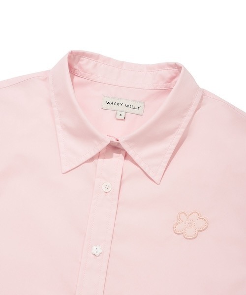 Wacky WiLLy(ワッキーウィリー)の「WOMEN'S LILY WAPPEN COTTON SHORT SLEEVE SHIRT(シャツ/ブラウス・レディース・ライトピンク/ホワイト/ネイビー・MEDIUM/SMALL)」の20枚目の写真