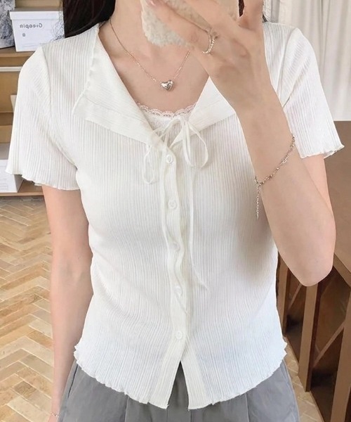 P.V.T(ピーブイティー)の「レイヤーデザインサイドギャザーPO(その他トップス・レディース・LT.Blue/White/Yellow/Black・F)」の2枚目の写真
