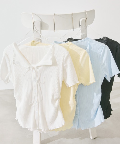 P.V.T(ピーブイティー)の「レイヤーデザインサイドギャザーPO(その他トップス・レディース・LT.Blue/White/Yellow/Black・F)」の5枚目の写真