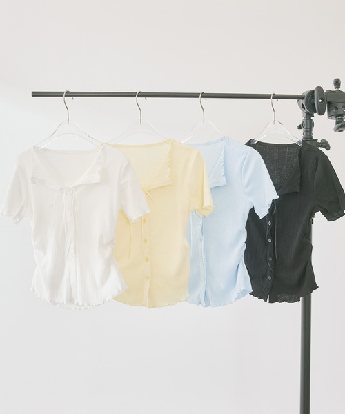 P.V.T(ピーブイティー)の「レイヤーデザインサイドギャザーPO(その他トップス・レディース・LT.Blue/White/Yellow/Black・F)」の6枚目の写真