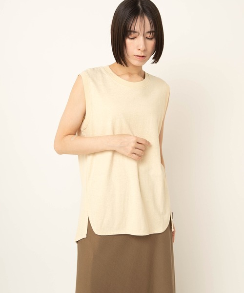 RNA-N(アールエヌエーエヌ)の「M2660 COTTON/HEMPタンク(Tシャツ/カットソー・レディース・キナリ/ブラック/オフホワイト・FREE)」の20枚目の写真