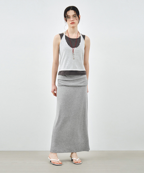 MONGDOL（モンドル）の「[SET] ホルターネックレイヤードスリーブレスホワイト MDTS101WHITE（Tシャツ/カットソー・レディース・その他・F）」の4枚目の写真