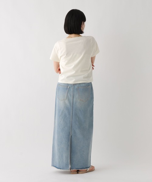 BAYFLOW（ベイフロー）の「[WEB限定]機能性コンパクトベーシックTEE（Tシャツ/カットソー・レディース・ライトグレー/ネイビー/ベージュ/ブラック/オフホワイト・MEDIUM/LARGE）」の7枚目の写真