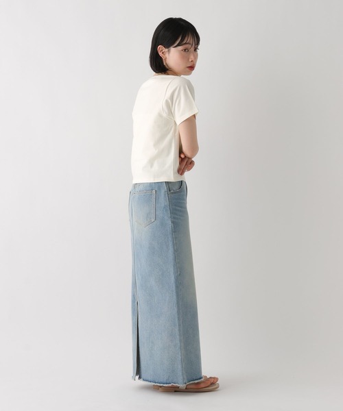 BAYFLOW（ベイフロー）の「[WEB限定]機能性コンパクトベーシックTEE（Tシャツ/カットソー・レディース・ライトグレー/ネイビー/ベージュ/ブラック/オフホワイト・MEDIUM/LARGE）」の8枚目の写真