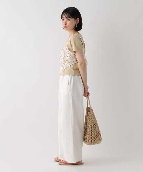 BAYFLOW（ベイフロー）の「[WEB限定]機能性コンパクトベーシックTEE（Tシャツ/カットソー・レディース・ライトグレー/ネイビー/ベージュ/ブラック/オフホワイト・MEDIUM/LARGE）」の15枚目の写真
