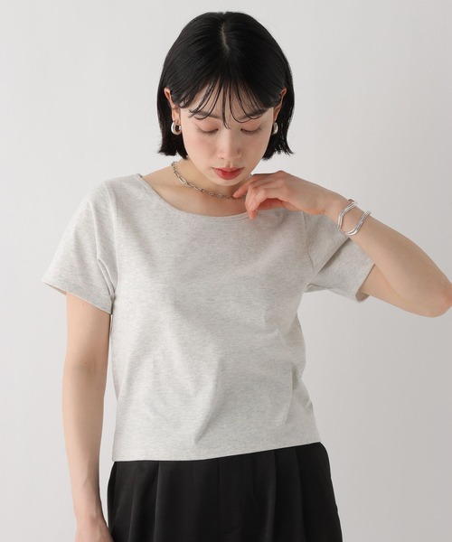 BAYFLOW（ベイフロー）の「[WEB限定]機能性コンパクトベーシックTEE（Tシャツ/カットソー・レディース・ライトグレー/ネイビー/ベージュ/ブラック/オフホワイト・MEDIUM/LARGE）」の19枚目の写真