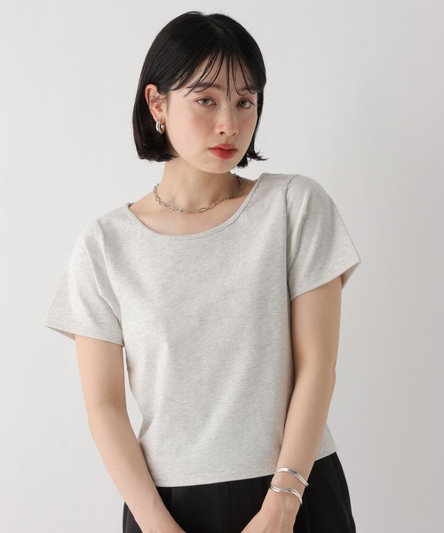 BAYFLOW（ベイフロー）の「[WEB限定]機能性コンパクトベーシックTEE（Tシャツ/カットソー・レディース・ライトグレー/ネイビー/ベージュ/ブラック/オフホワイト・MEDIUM/LARGE）」の21枚目の写真