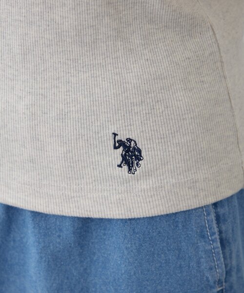 U.S. POLO ASSN.（ユーエスポロアッスン）の「【U.S. POLO ASSN. ×RMAF】ヘンリータンク（タンクトップ・レディース・オフホワイト/その他12/ブラック/オートミール・FREE）」の8枚目の写真