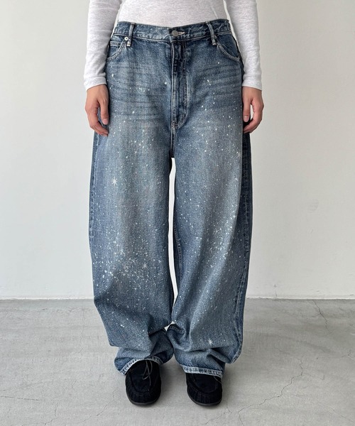 CANAL JEAN(キャナルジーン)の「SUPERTHANKS スペースデニムバレルレッグジーンズ(デニムパンツ・レディース・ブルー・SMALL)」の8枚目の写真