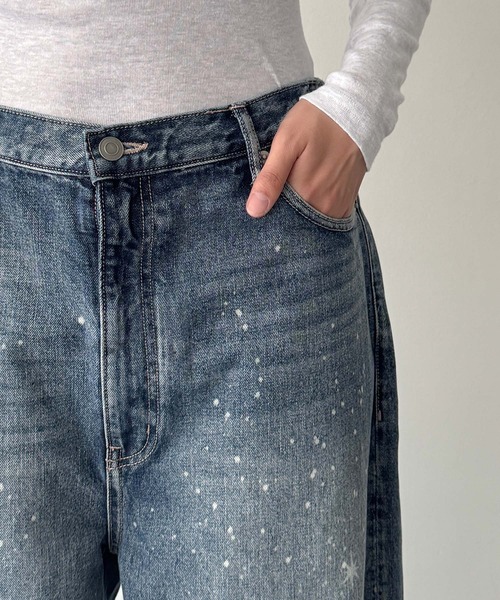 CANAL JEAN(キャナルジーン)の「SUPERTHANKS スペースデニムバレルレッグジーンズ(デニムパンツ・レディース・ブルー・SMALL)」の11枚目の写真