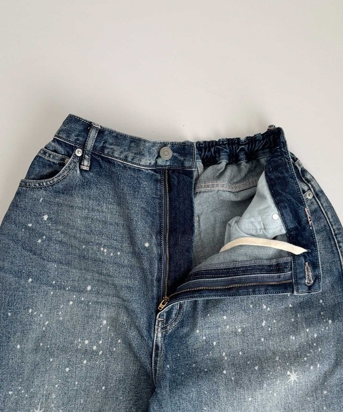 CANAL JEAN(キャナルジーン)の「SUPERTHANKS スペースデニムバレルレッグジーンズ(デニムパンツ・レディース・ブルー・SMALL)」の14枚目の写真