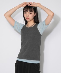 PAGEBOY | 【レイヤード自在】シアーオフショル×タンクSET(Tシャツ/カットソー)