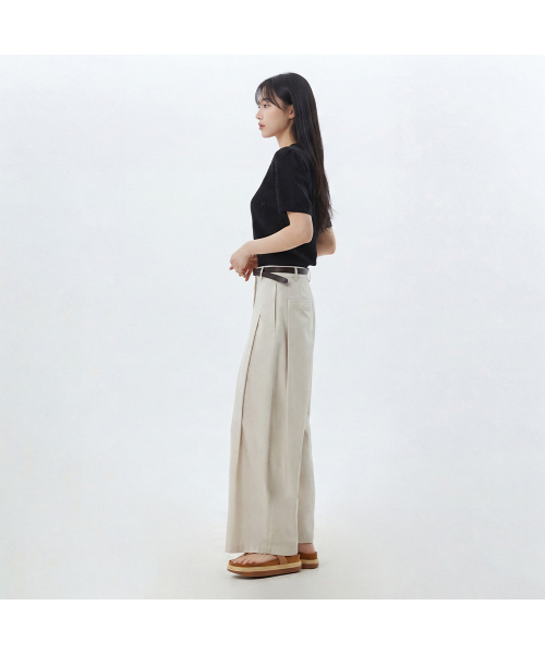 LAP（ラップ）の「コットンポリカーブパンツ AS2WP461（その他パンツ・レディース・ライトベージュ/ダークネイビー・SMALL/MEDIUM）」の5枚目の写真