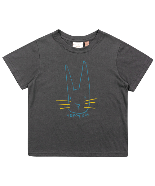 BEACHESAND CREAM KIDS(ビーチスアンドクリームキッズ)の「ホピーデイ 半袖Tシャツ - チャコール(Tシャツ/カットソー・レディース・チャコール・SMALL/MEDIUM/LARGE)」の1枚目の写真