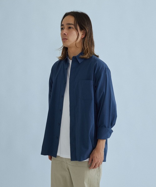 SILAS(サイラス)の「【ARCHIVE】STRAIGHT SHIRT(シャツ/ブラウス・メンズ・ベージュ/ネイビー・L/M)」の2枚目の写真