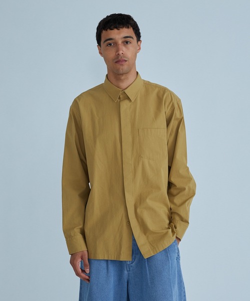 SILAS(サイラス)の「【ARCHIVE】STRAIGHT SHIRT(シャツ/ブラウス・メンズ・ベージュ/ネイビー・L/M)」の4枚目の写真