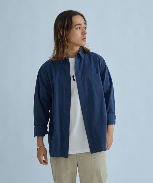 SILAS(サイラス)の「【ARCHIVE】STRAIGHT SHIRT(シャツ/ブラウス・メンズ・ベージュ/ネイビー・L/M)」の13枚目の写真