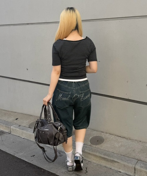 Another Branch olive des olive（アナザーブランチオリーブデオリーブ）の「レースアップレイヤード風PO（Tシャツ/カットソー・レディース・ブラック/その他12/ブラウン/ドット・FREE）」の16枚目の写真