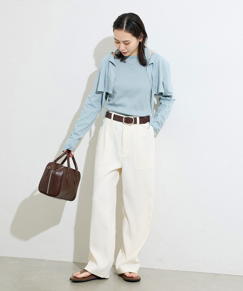 JOURNAL STANDARD(ジャーナルスタンダード)の「《追加》マルチマッチ スラブリブ タンクトップ(タンクトップ・レディース・ブラウン/ライトブルー/ブラックミックス・FREE)」の5枚目の写真
