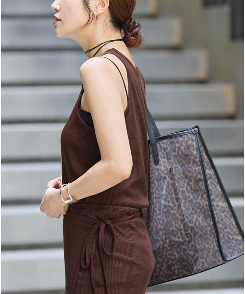JOURNAL STANDARD(ジャーナルスタンダード)の「《追加》マルチマッチ スラブリブ タンクトップ(タンクトップ・レディース・ブラウン/ライトブルー/ブラックミックス・FREE)」の14枚目の写真