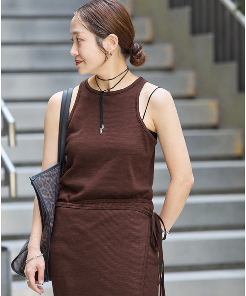 JOURNAL STANDARD(ジャーナルスタンダード)の「《追加》マルチマッチ スラブリブ タンクトップ(タンクトップ・レディース・ブラウン/ライトブルー/ブラックミックス・FREE)」の16枚目の写真