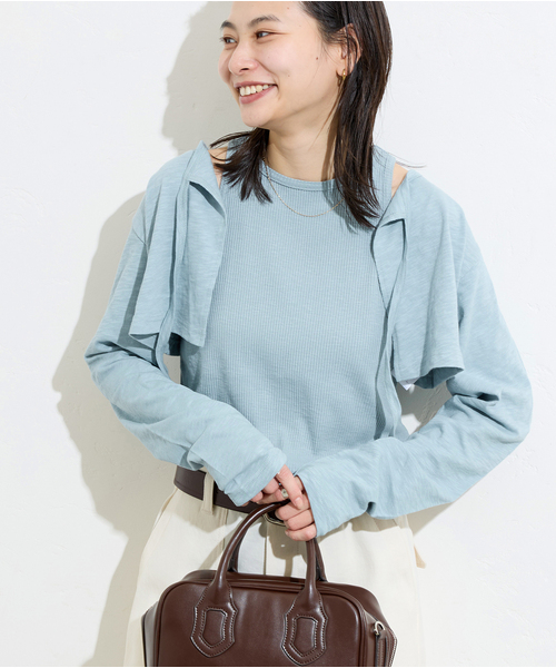 JOURNAL STANDARD(ジャーナルスタンダード)の「《追加》マルチマッチ スラブリブ タンクトップ(タンクトップ・レディース・ブラウン/ライトブルー/ブラックミックス・FREE)」の21枚目の写真