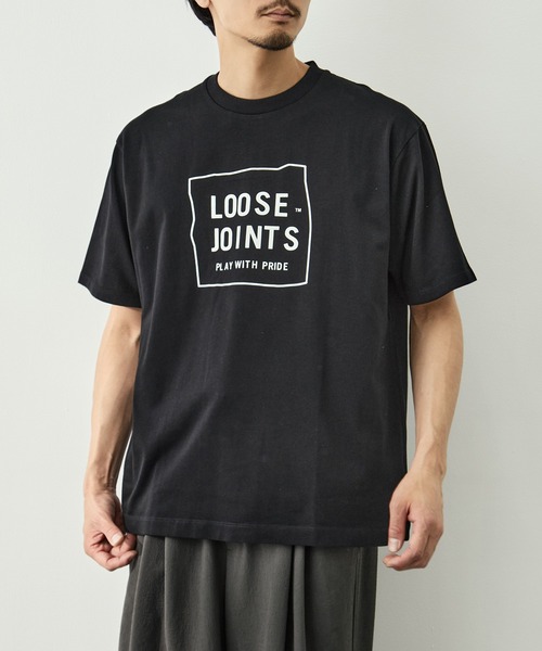 LOOSE JOINTS(ルーズジョインツ)の「【LOOSE JOINTS /ルーズジョインツ】NORITERU MINEZAKI - LJ LOGO S/S TEE(Tシャツ/カットソー・メンズ・ホワイト/ブラック・S/L/M)」の1枚目の写真