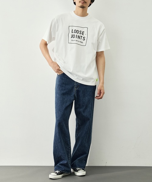 LOOSE JOINTS(ルーズジョインツ)の「【LOOSE JOINTS /ルーズジョインツ】NORITERU MINEZAKI - LJ LOGO S/S TEE(Tシャツ/カットソー・メンズ・ホワイト/ブラック・S/L/M)」の4枚目の写真