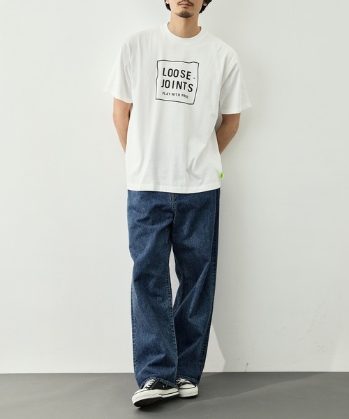 LOOSE JOINTS(ルーズジョインツ)の「【LOOSE JOINTS /ルーズジョインツ】NORITERU MINEZAKI - LJ LOGO S/S TEE(Tシャツ/カットソー・メンズ・ホワイト/ブラック・S/L/M)」の5枚目の写真
