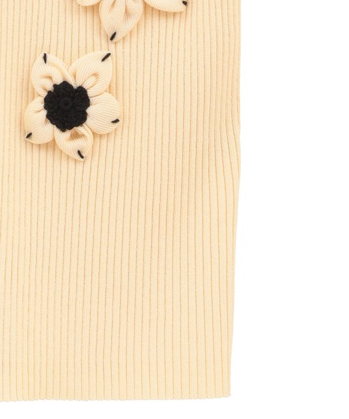 CLANE(クラネ)の「【CLANE】FLOWER MOTIF CAMI KNIT TOPS フラワータンクトップ/クラネ(ニット/セーター・レディース・アイボリー/ブラウン/ブラック・1)」の7枚目の写真